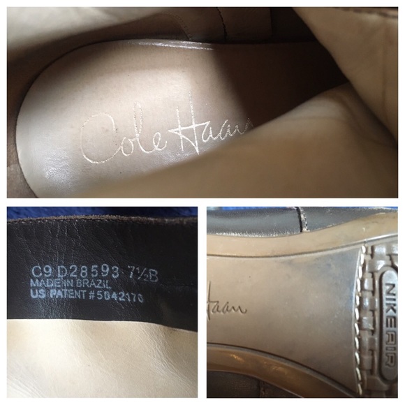 💕Cole Haan Air Side Zip Top Buckle Brown Booties - Picture 6 of 8